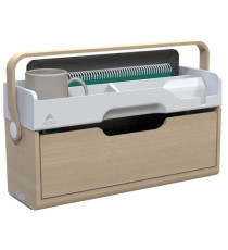 Organizer portatile da scrivania Ergobox S - 42,5 x 23 x 15 cm - legno/PET/ABS - legno/bianco/grigio - Alba Organizer portatile da scrivania Ergobox S - 42,5 x 23 x 15 cm - legno/PET/ABS - legno/bianco/grigio - Alba