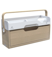 Organizer portatile da scrivania Ergobox S - 42,5 x 23 x 15 cm - legno/PET/ABS - legno/bianco/grigio - Alba Organizer portatile da scrivania Ergobox S - 42,5 x 23 x 15 cm - legno/PET/ABS - legno/bianco/grigio - Alba