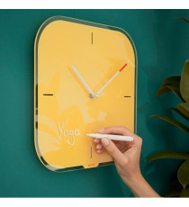 Orologio da parete Cosy - silenzioso - vetro - giallo - Leitz Orologio da parete Cosy - silenzioso - vetro - giallo - Leitz