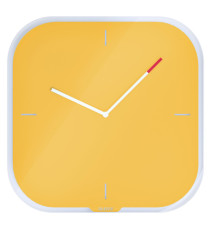 Orologio da parete Cosy - silenzioso - vetro - giallo - Leitz Orologio da parete Cosy - silenzioso - vetro - giallo - Leitz