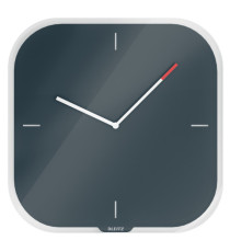 Orologio da parete Cosy - silenzioso - vetro - grigio - Leitz