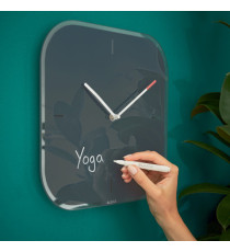 Orologio da parete Cosy - silenzioso - vetro - grigio - Leitz