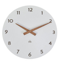 Orologio da parete HorMilena - diametro 30 cm - bianco/legno - Alba Orologio da parete HorMilena - diametro 30 cm - bianco/legno - Alba