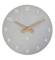 Orologio da parete HorMilena - diametro 30 cm - grigio chiaro/legno - Alba