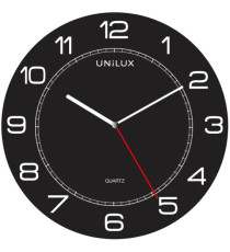 Orologio da parete Mega - diametro 57,5 cm - nero - Unilux