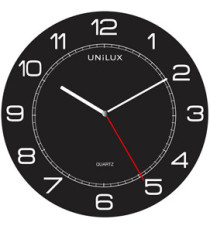 Orologio da parete Mega - diametro 57,5 cm - nero - Unilux