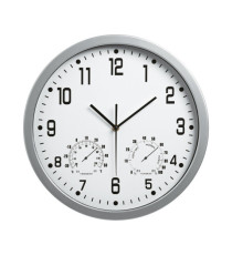 Orologio da parete Weather Station 3217 - diametro 35 cm - bianco - Lebez Orologio da parete Weather Station 3217 - diametro 35 cm - bianco - Lebez