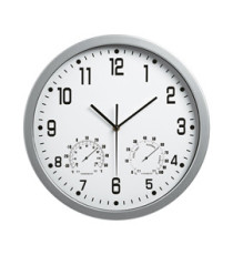 Orologio da parete Weather Station 3217 - diametro 35 cm - bianco - Lebez Orologio da parete Weather Station 3217 - diametro 35 cm - bianco - Lebez