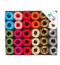 Ovine in Rafia sintetica - 5 mm x 20 mt - colori natalizi assortiti - Brizzolari - conf. 30 pezzi Ovine in Rafia sintetica - 5 mm x 20 mt - colori natalizi assortiti - Brizzolari - conf. 30 pezzi