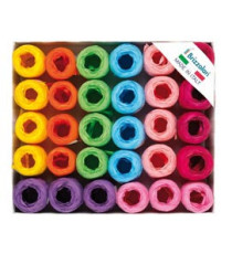 Ovine in Rafia sintetica - 5 mm x 20 mt - colori primaverili assortiti - Brizzolari - conf. 30 pezzi