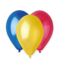 Palloncini in lattice metallizzati - Ø 26 cm - colori assortiti - Big Party - conf. 16 pezzi