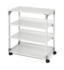 Mobile/carrello Multifunzione System 88 - con ruote - 4 ripiani - 75 x 43,2 x 87,9 cm - grigio - Durable