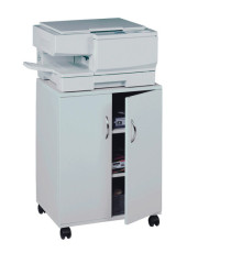 Mobiletto Multifunzione 74/53 - con ante alte e ruote - 4 ripiani - 52,8 x 40 x 73,7 cm - grigio - Durable