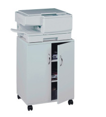 Mobiletto Multifunzione 74/53 - con ante alte e ruote - 4 ripiani - 52,8 x 40 x 73,7 cm - grigio - Durable