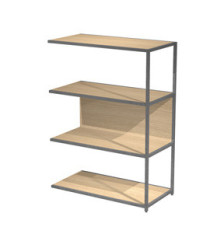 Modulo aggiuntivo per libreria Modular - 90 x 44 x 122 cm - struttura metal antracite - rovere