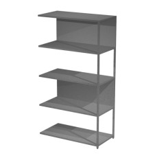 Modulo aggiuntivo per libreria Modular - 90 x 44 x 161 cm - struttura metal antracite - antracite