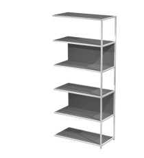 Modulo aggiuntivo per libreria Modular - 90 x 44 x 200 cm - struttura metal bianco - antracite