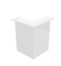 Modulo Prestige reception - 90 gradi - 76 x 76 x 117 cm - bianco/bianco