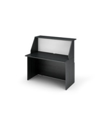 Modulo Prestige reception sopralzo/desktop - 120 x 76,1 x 117 cm - nero venato/bianco