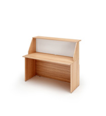 Modulo Prestige reception sopralzo/desktop - 140 x 76,1 x 117 cm - ciliegio arabis/bianco