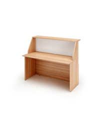 Modulo Prestige reception sopralzo/desktop - 140 x 76,1 x 117 cm - ciliegio arabis/bianco