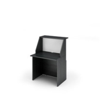 Modulo Prestige reception sopralzo/desktop - 80 x 76,1 x 117 cm - nero venato/bianco