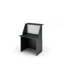 Modulo Prestige reception sopralzo/desktop - 80 x 76,1 x 117 cm - nero venato/bianco