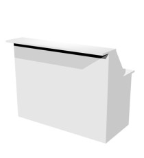 Modulo Reception Prestige - sopralzo con desktop incluso - 140 x 76 x 117 cm - bianco/bianco Modulo Reception Prestige - sopralzo con desktop incluso - 140 x 76 x 117 cm - bianco/bianco
