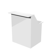 Modulo reception Prestige - sopralzo con desktop incluso - 80 x 76 x 117 cm - bianco/bianco
