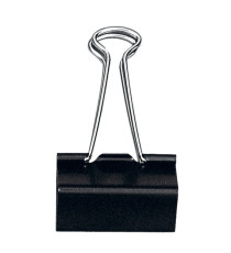 Molla Double Clips - 2,5 cm - nero - Lebez - conf. 12 pezzi