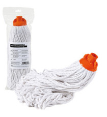 Mop industriale Falcon - a frange - 300 gr - cotone rigenerato - bianco - PerfettoFactory