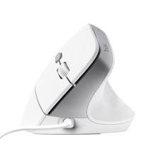 Mouse ergonomico Bayo II - con filo - bianco - Trust