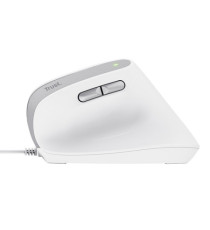 Mouse ergonomico Bayo II - con filo - bianco - Trust