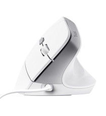 Mouse ergonomico Bayo II - con filo - bianco - Trust