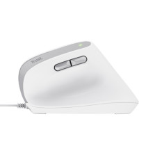 Mouse ergonomico Bayo II - con filo - bianco - Trust