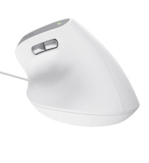 Mouse ergonomico Bayo II - con filo - bianco - Trust