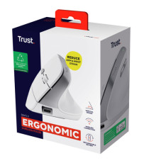 Mouse Ergonomico Bayo II wireless - bianco - Trust
