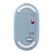 Mouse Puck - ultrasottile - wireless - ricaricabile - azzurro - Trust