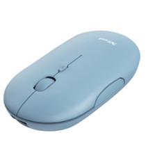 Mouse Puck - ultrasottile - wireless - ricaricabile - azzurro - Trust