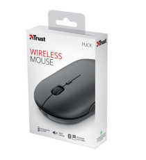 Mouse Puck - ultrasottile - wireless - ricaricabile - nero - Trust
