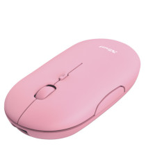 Mouse Puck - ultrasottile - wireless - ricaricabile - rosa - Trust