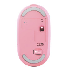 Mouse Puck - ultrasottile - wireless - ricaricabile - rosa - Trust