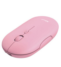 Mouse Puck - ultrasottile - wireless - ricaricabile - rosa - Trust