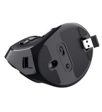 Mouse wireless ergonomico Voxx - ricaricabile - nero - Trust