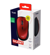 Mouse wireless Yvi+ - silenzioso - rosso - Trust