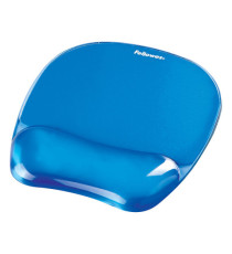 Mousepad con poggiapolsi in gel - blu trasparente - Fellowes Mousepad con poggiapolsi in gel - blu trasparente - Fellowes