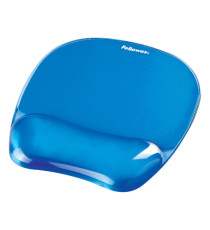 Mousepad con poggiapolsi in gel - blu trasparente - Fellowes Mousepad con poggiapolsi in gel - blu trasparente - Fellowes