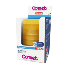 Nastro adesivo - 1,9 cm x 66 m - cellophane - trasparente - Comet Nastro adesivo - 1,9 cm x 66 m - cellophane - trasparente - Comet
