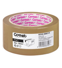 Nastro adesivo - 5 cm x 66 m - PVC - avana - Comet Nastro adesivo - 5 cm x 66 m - PVC - avana - Comet