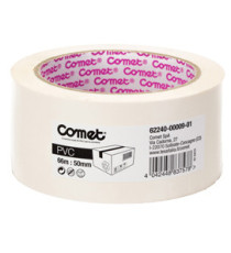 Nastro adesivo - 5 cm x 66 m - PVC - bianco - Comet
